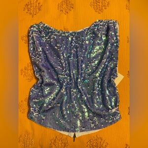 Anthropologie Pilcro Sequin Muscle Cashmere Sweater Vest